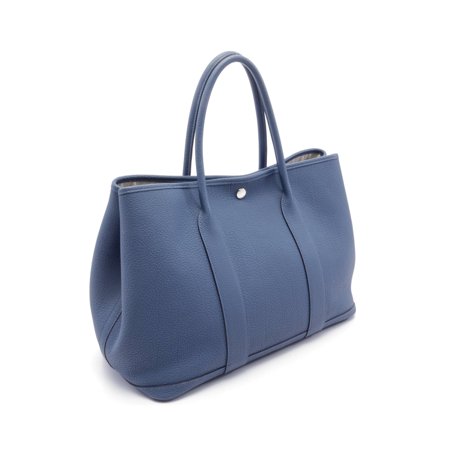 ガーデンパーティPM ブルーブライトン ハンドバッグ トートバッグ ネゴンダ ブルー シルバー金具 C刻印 エルメス バッグ HERMES