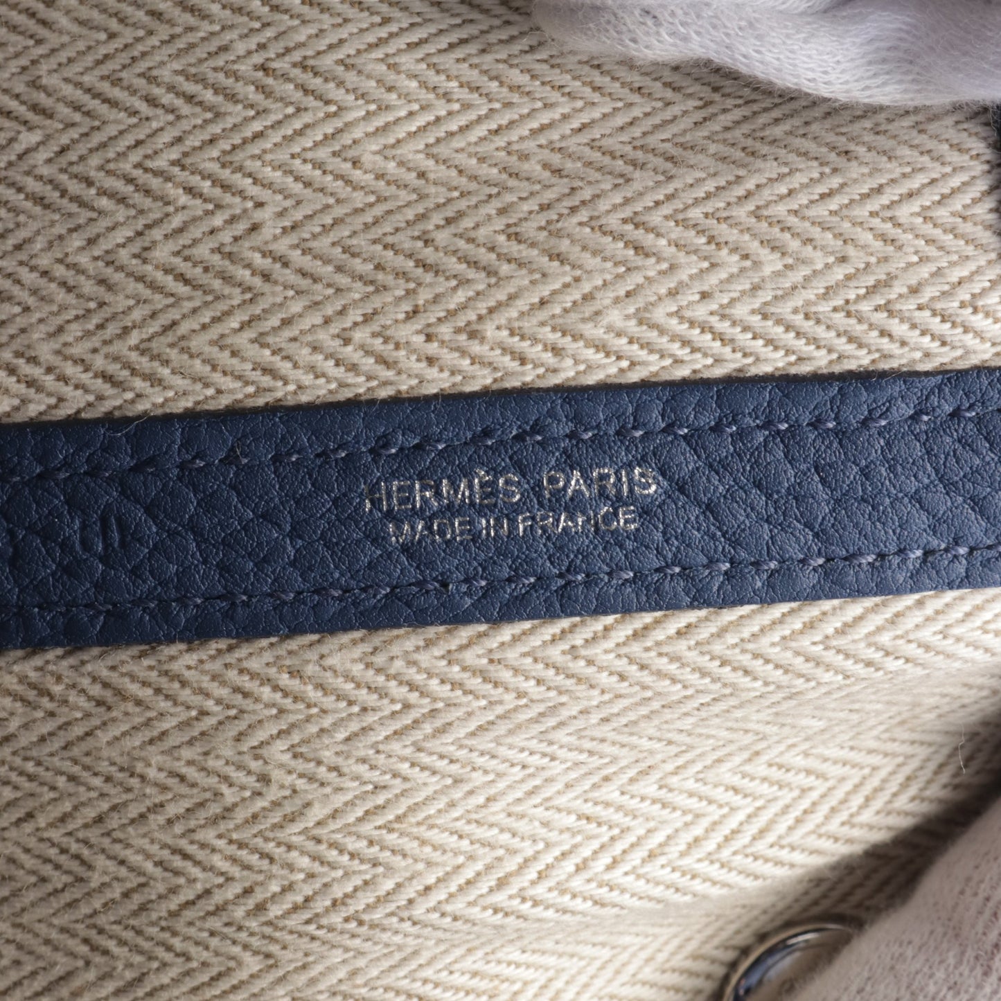 ガーデンパーティPM ブルーブライトン ハンドバッグ トートバッグ ネゴンダ ブルー シルバー金具 C刻印 エルメス バッグ HERMES