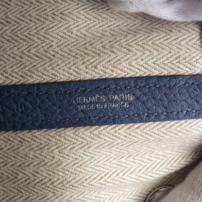 ガーデンパーティPM ブルーブライトン ハンドバッグ トートバッグ ネゴンダ ブルー シルバー金具 C刻印 エルメス バッグ HERMES