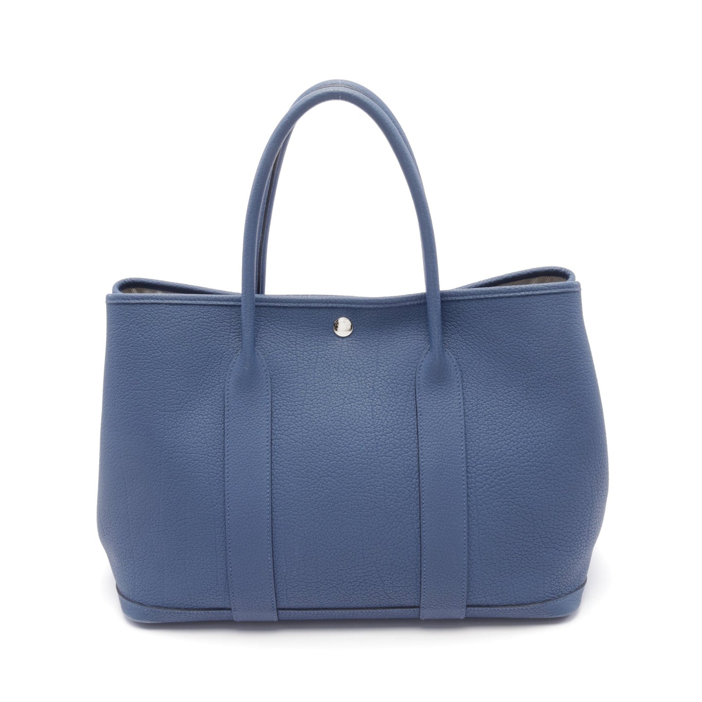 ガーデンパーティPM ブルーブライトン ハンドバッグ トートバッグ ネゴンダ ブルー シルバー金具 C刻印 エルメス バッグ HERMES