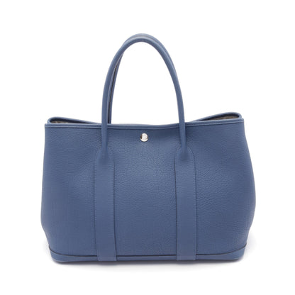 ガーデンパーティPM ブルーブライトン ハンドバッグ トートバッグ ネゴンダ ブルー シルバー金具 C刻印 エルメス バッグ HERMES