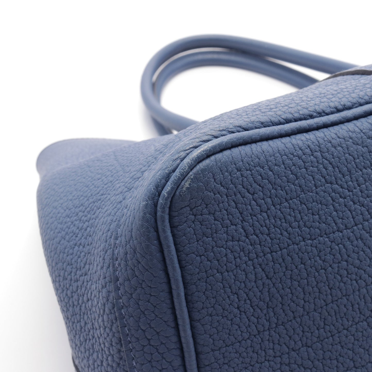 ガーデンパーティPM ブルーブライトン ハンドバッグ トートバッグ ネゴンダ ブルー シルバー金具 C刻印 エルメス バッグ HERMES