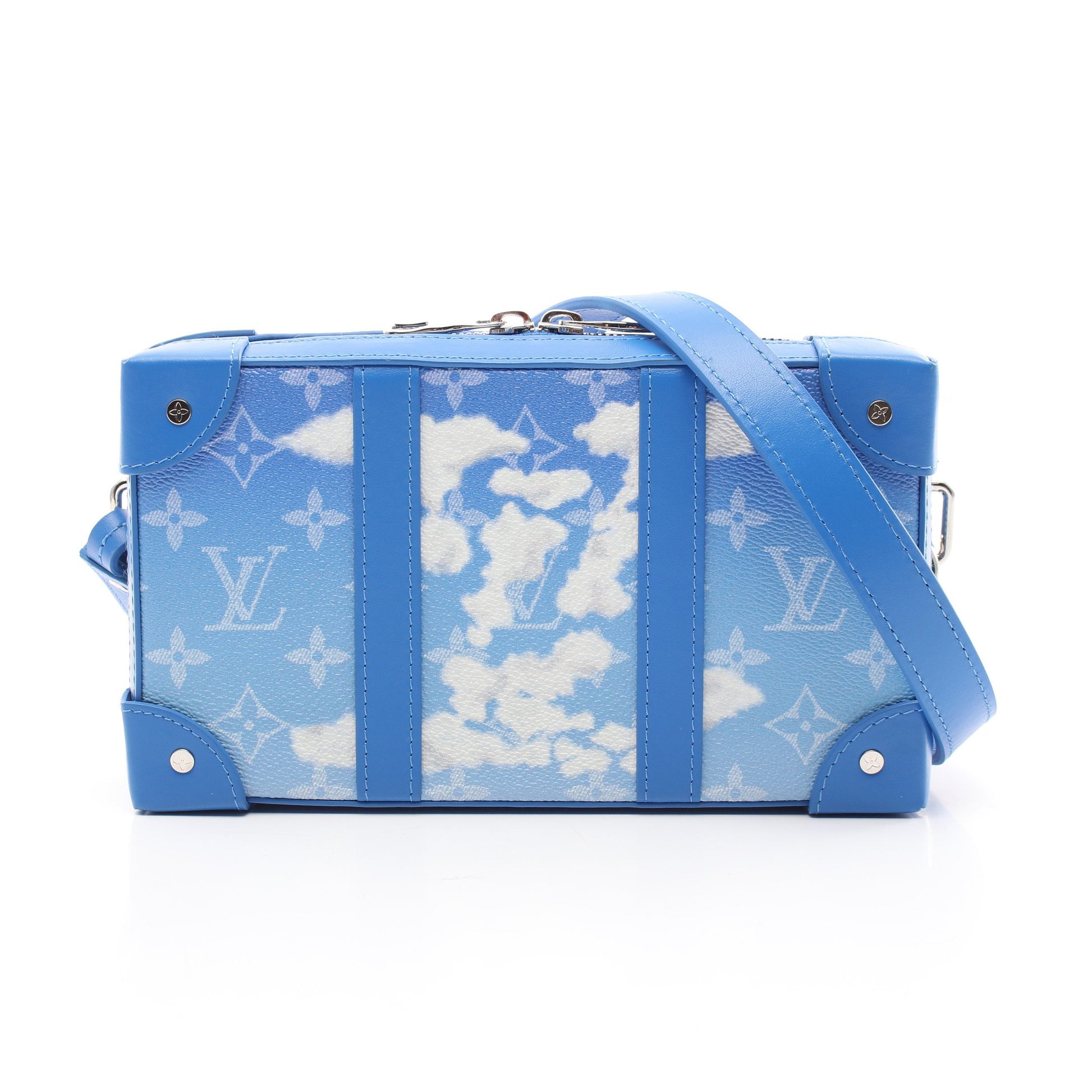 ソフトトランク ウォレット モノグラムクラウズ ショルダーバッグ PVC レザー ブルー ホワイト 20AW ルイヴィトン バッグ LOUIS VUITTON