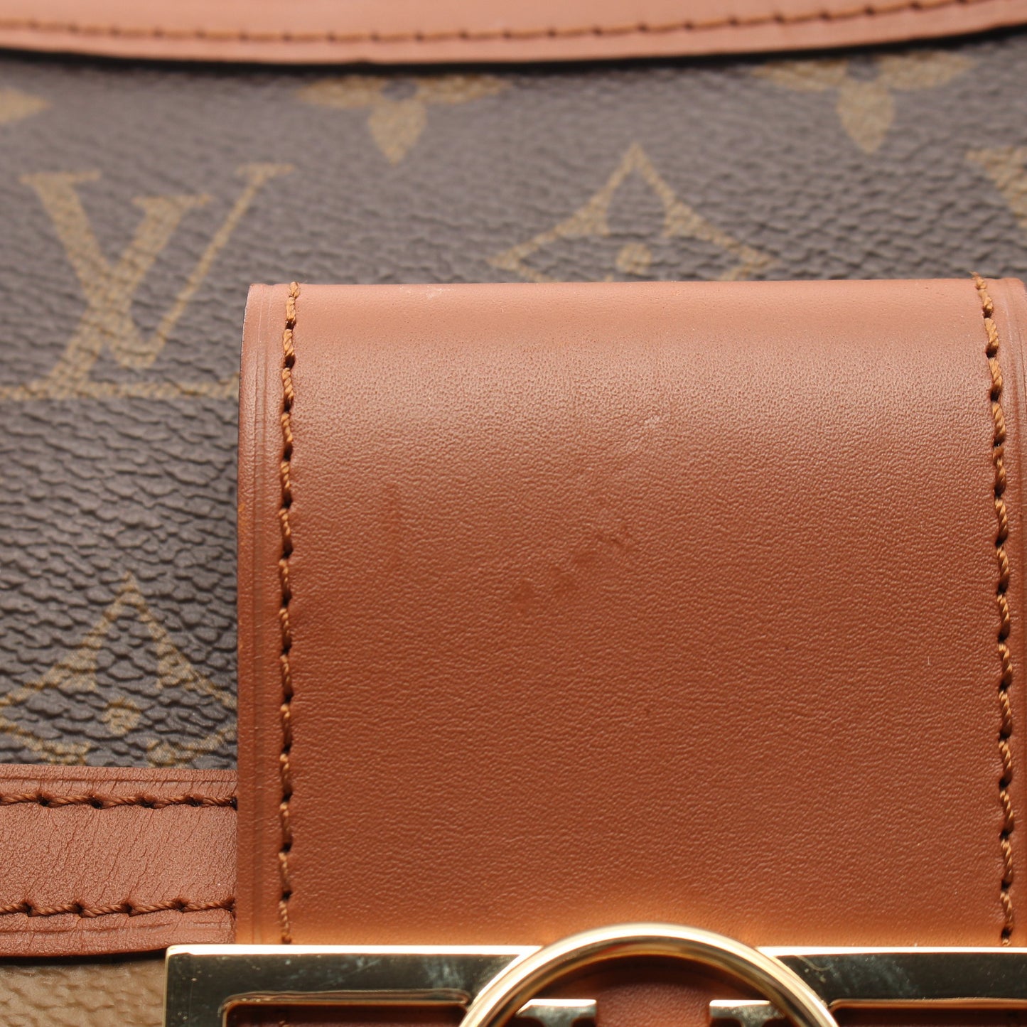 ホーボー ドーフィーヌMM モノグラムリバース ショルダーバッグ PVC レザー ブラウン ベージュ 2WAY ルイヴィトン バッグ LOUIS VUITTON