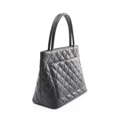 復刻トート ハンドバッグ トートバッグ キャビアスキン ブラック シルバー金具 シャネル バッグ CHANEL