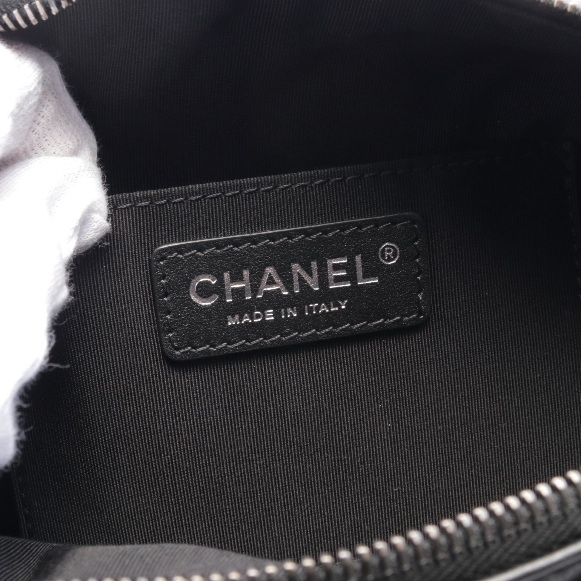 マトラッセ ボディバッグ レザー ブラック アンティークシルバー金具 シャネル バッグ CHANEL