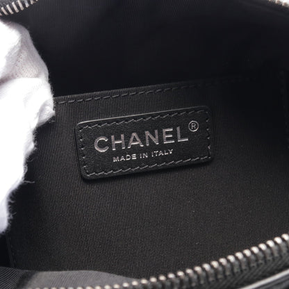 マトラッセ ボディバッグ レザー ブラック アンティークシルバー金具 シャネル バッグ CHANEL