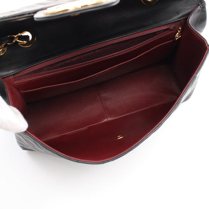 デカマトラッセ34 Wチェーンショルダーバッグ ラムスキン ブラック ゴールド金具 シャネル バッグ CHANEL