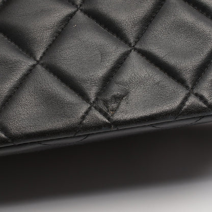 デカマトラッセ34 Wチェーンショルダーバッグ ラムスキン ブラック ゴールド金具 シャネル バッグ CHANEL