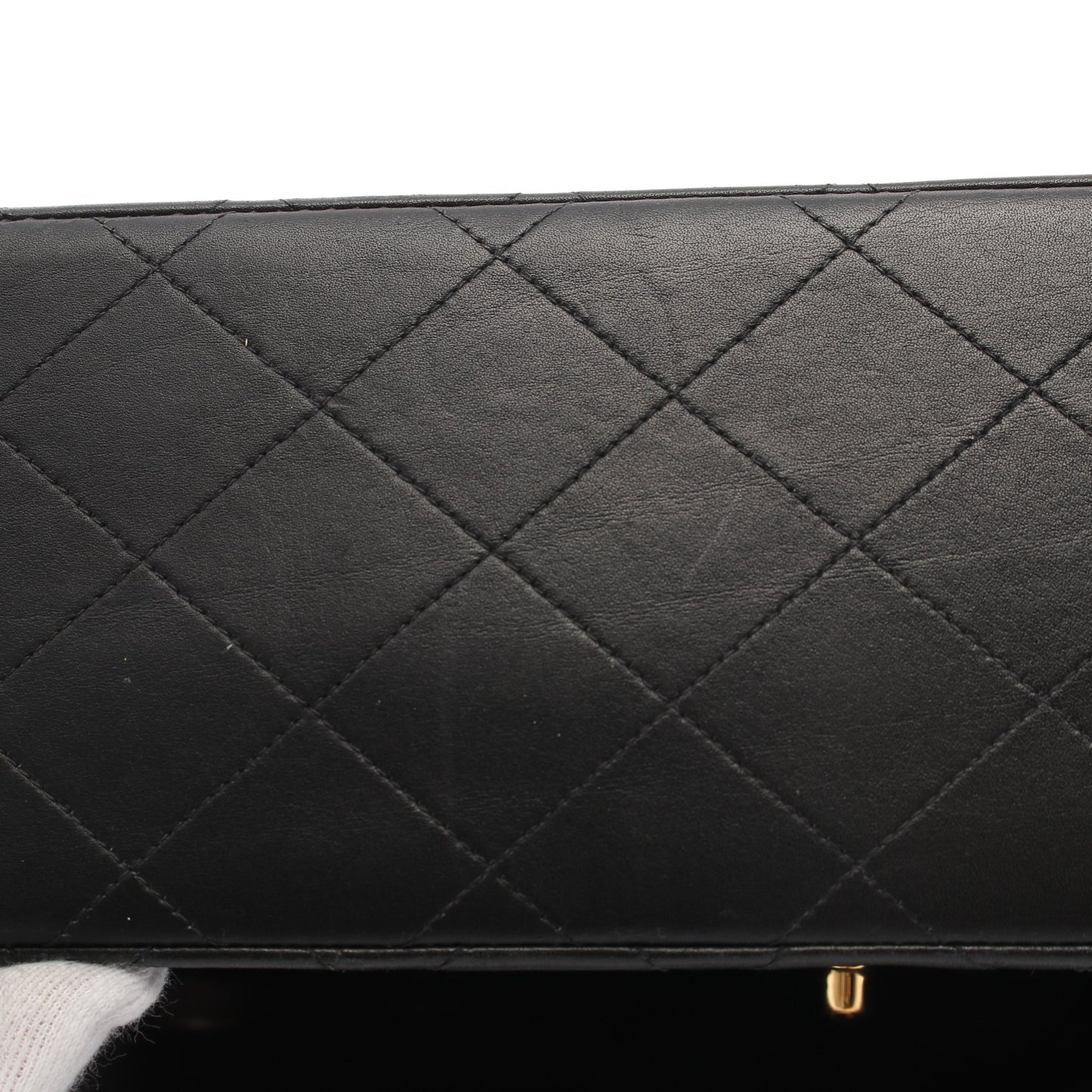 デカマトラッセ34 Wチェーンショルダーバッグ ラムスキン ブラック ゴールド金具 シャネル バッグ CHANEL