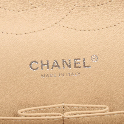 デカマトラッセ30 クラシック ラージ Wフラップ Wチェーンショルダーバッグ キャビアスキン ベージュ - シャネル バッグ CHANEL