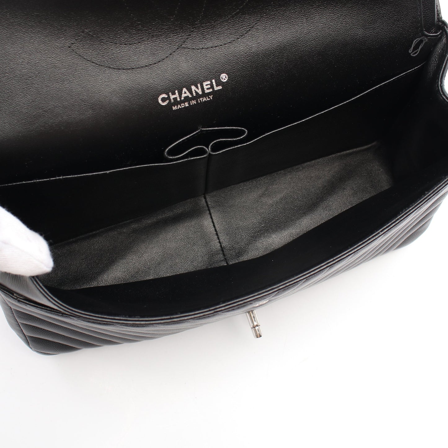マトラッセ Wフラップ Wチェーンショルダーバッグ キャビアスキン ブラック ゴールド金具 シャネル バッグ CHANEL