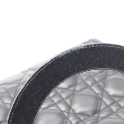 LADY DIOR レディディオール カナージュ ハンドバッグ レザー ブラック 2WAY クリスチャンディオール バッグ Christian Dior