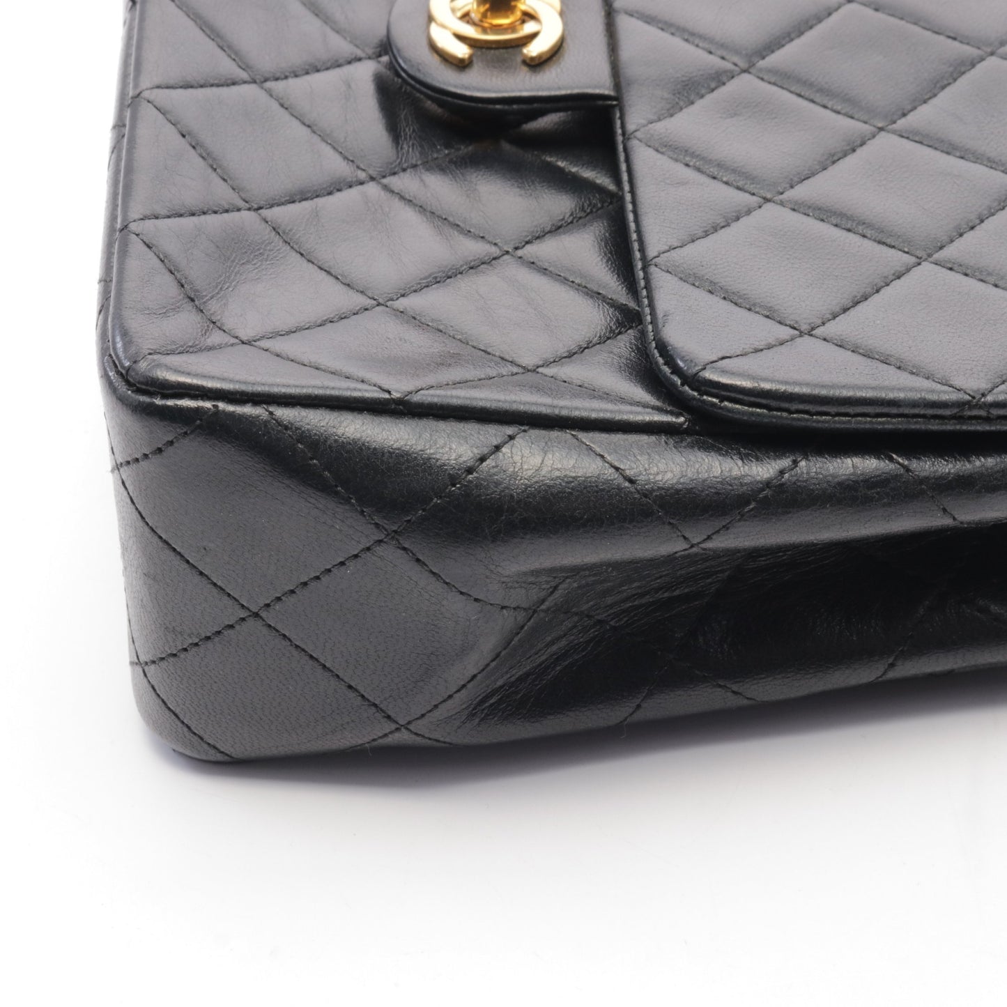 ミニマトラッセ20 チェーンショルダーバッグ レザー ブラック ゴールド金具 シャネル バッグ CHANEL