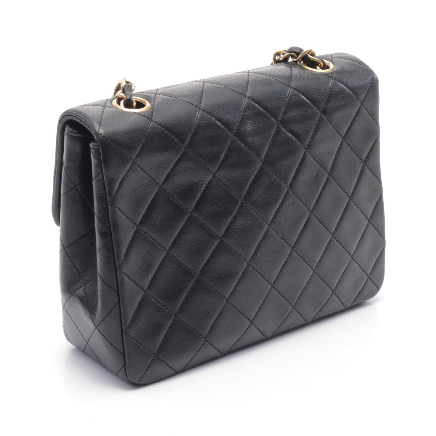 ミニマトラッセ20 チェーンショルダーバッグ レザー ブラック ゴールド金具 シャネル バッグ CHANEL