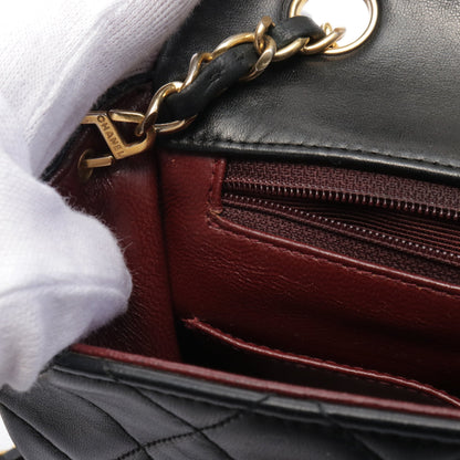 ミニマトラッセ20 チェーンショルダーバッグ レザー ブラック ゴールド金具 シャネル バッグ CHANEL