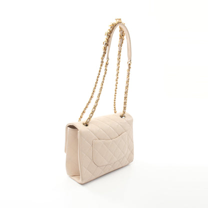 マトラッセ チェーンショルダーバッグ ラムスキン ピンクベージュ ゴールド金具 シャネル バッグ CHANEL