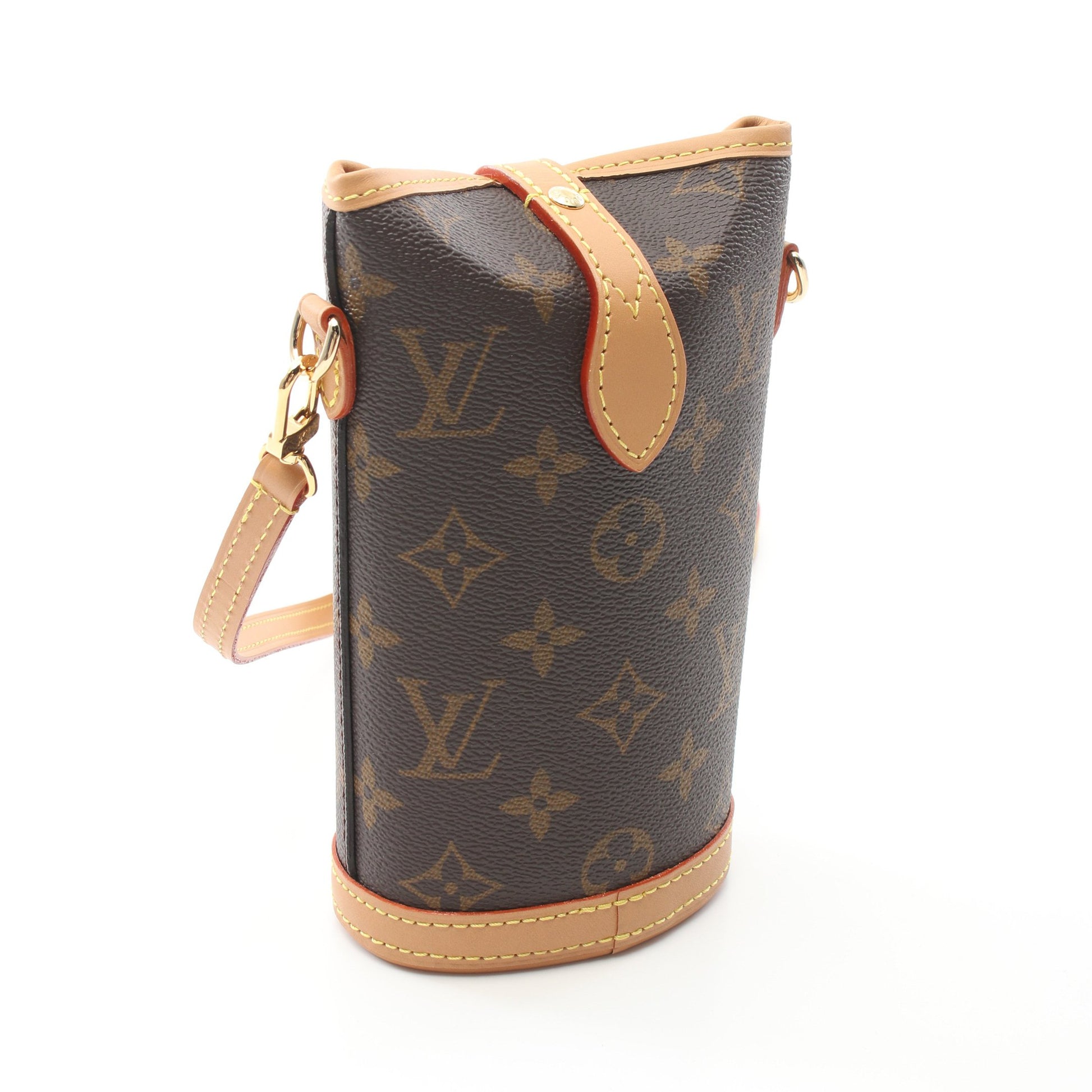 フォールド ミーポーチ モノグラム ショルダーバッグ PVC レザー ブラウン ルイヴィトン バッグ LOUIS VUITTON