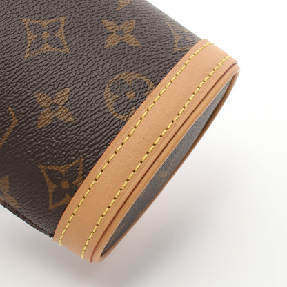 フォールド ミーポーチ モノグラム ショルダーバッグ PVC レザー ブラウン ルイヴィトン バッグ LOUIS VUITTON