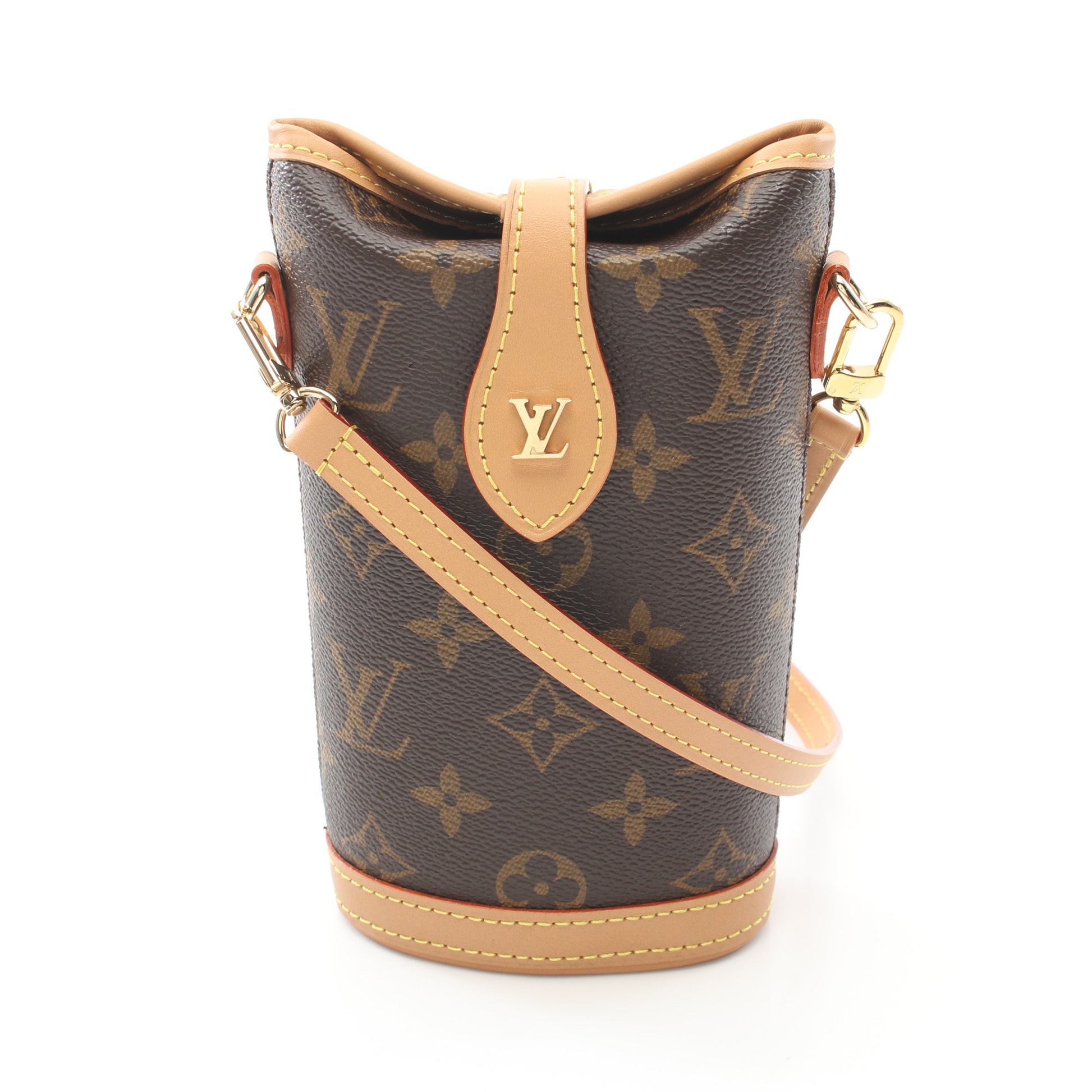 フォールド ミーポーチ モノグラム ショルダーバッグ PVC レザー ブラウン ルイヴィトン バッグ LOUIS VUITTON