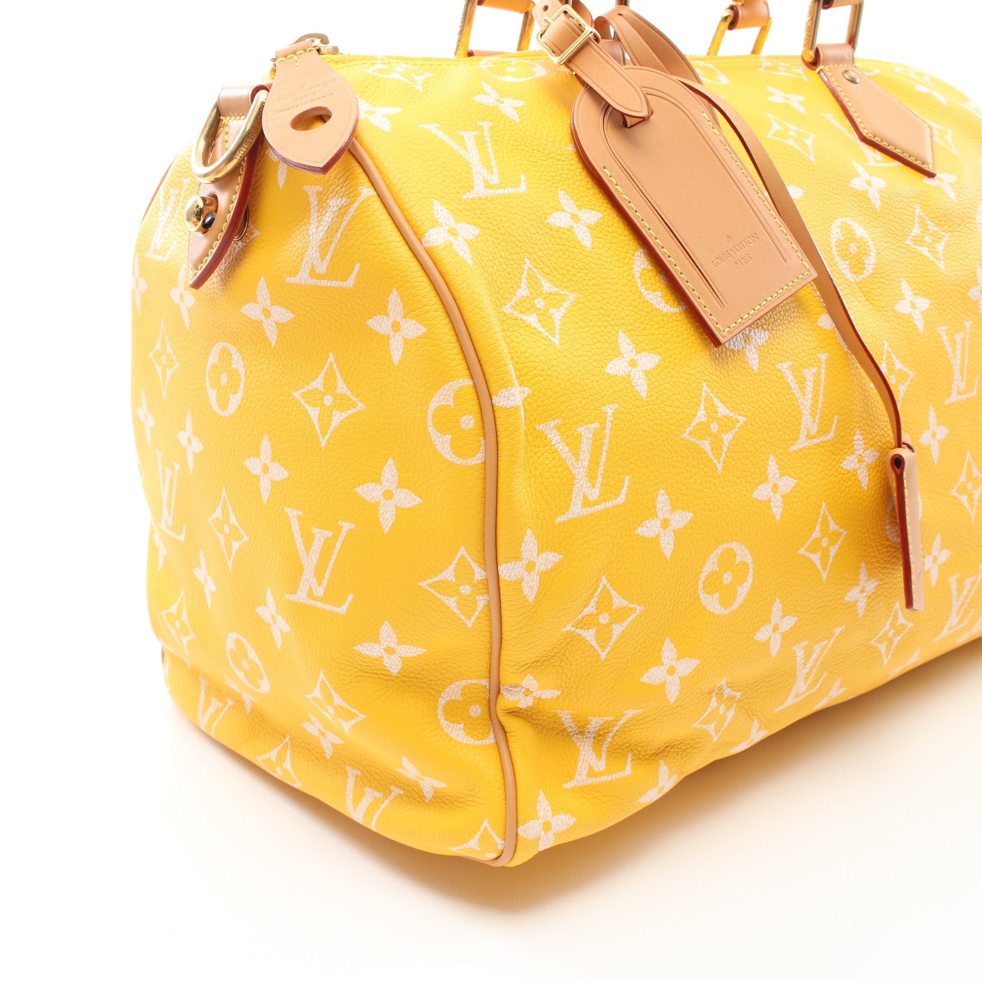 スピーディ P9 バンドリエール 40 ジョーヌマット ボストンバッグ PVC レザー イエロー 2WAY ルイヴィトン バッグ LOUIS VUITTON