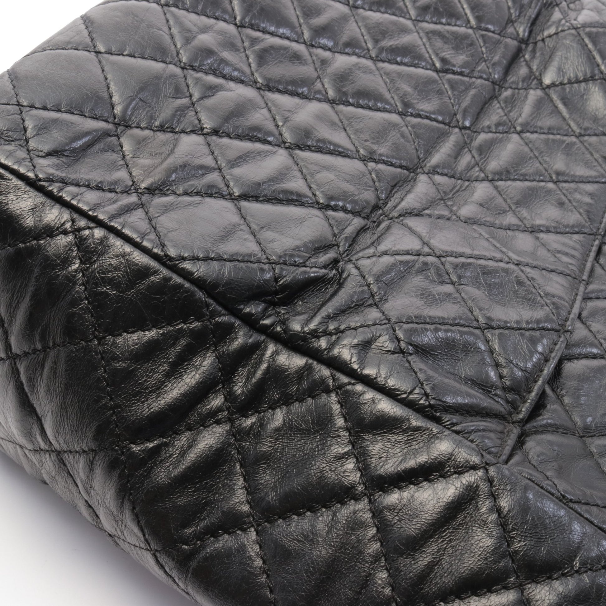マトラッセ チェーンショルダーバッグ チェーントートバッグ レザー ブラック ゴールド金具 シャネル バッグ CHANEL