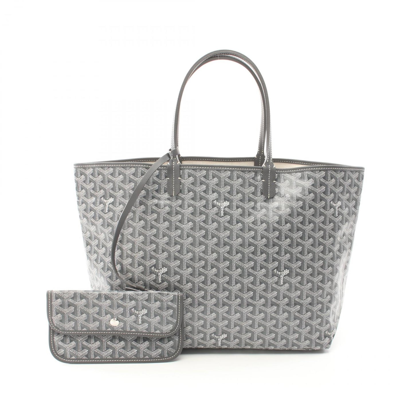サンルイPM ハンドバッグ トートバッグ コーティングキャンバス レザー グレー マルチカラー ゴヤール バッグ GOYARD