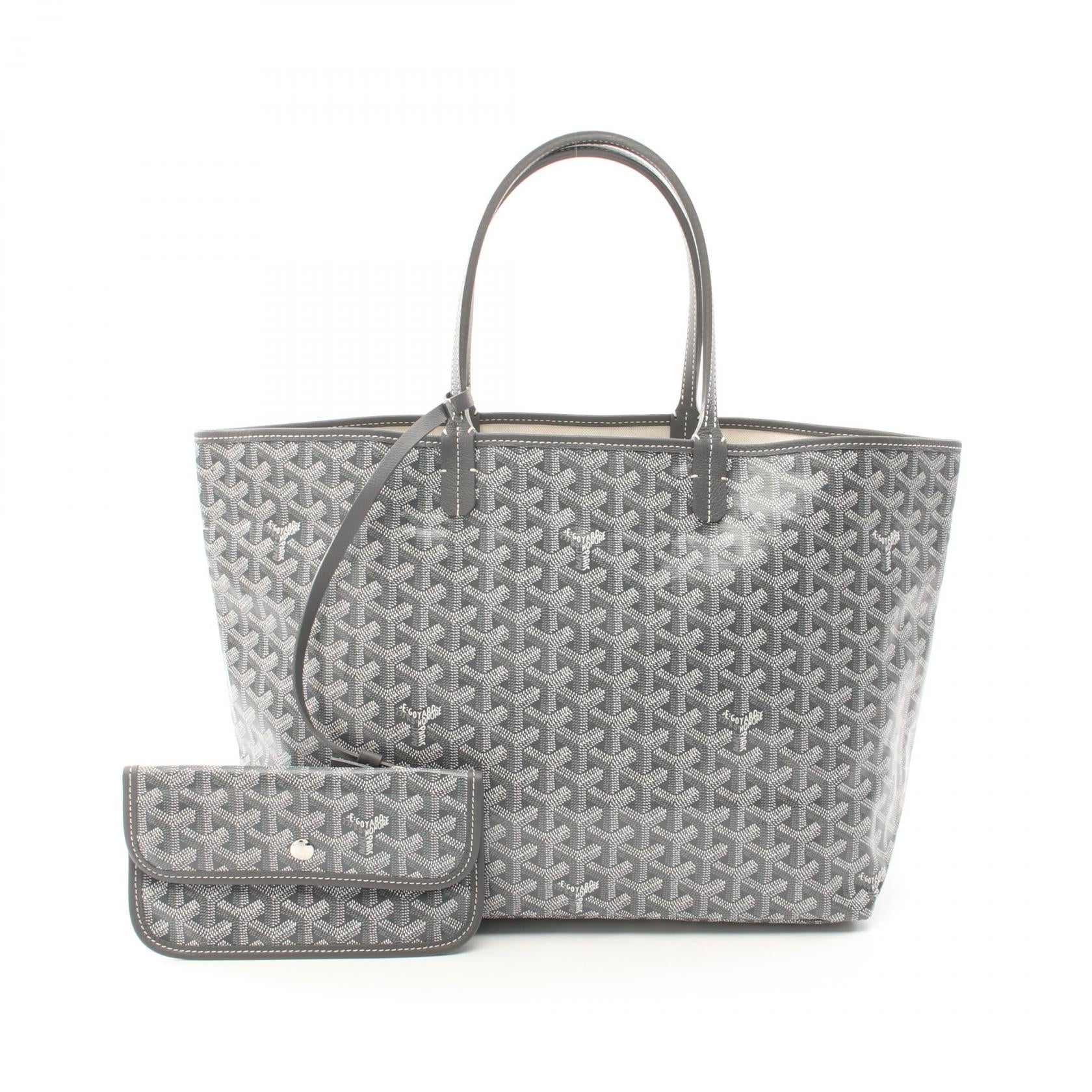 サンルイPM ハンドバッグ トートバッグ コーティングキャンバス レザー グレー マルチカラー ゴヤール バッグ GOYARD
