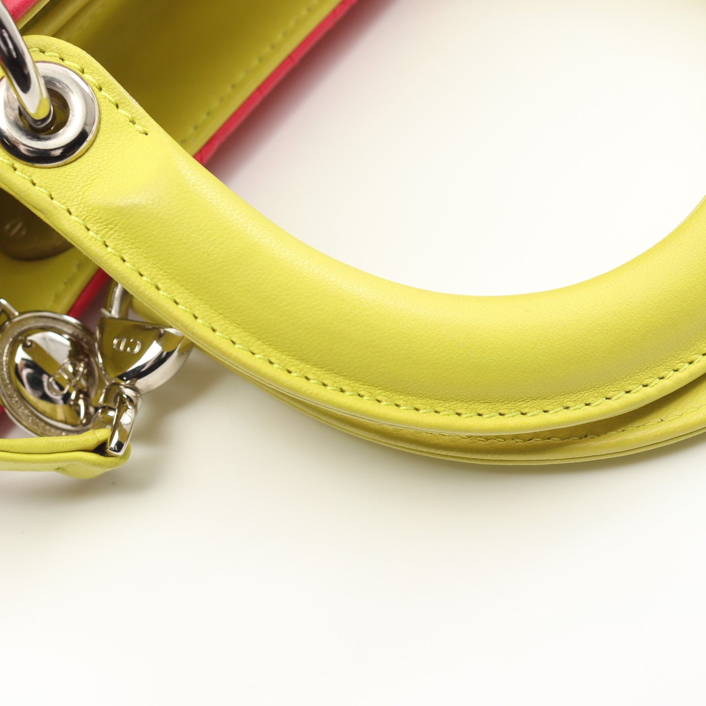 LADY DIOR レディディオール カナージュ ハンドバッグ レザー ピンクパープル イエローグリーン ダークブルー 2WAY クリスチャンディオール バッグ Christian Dior
