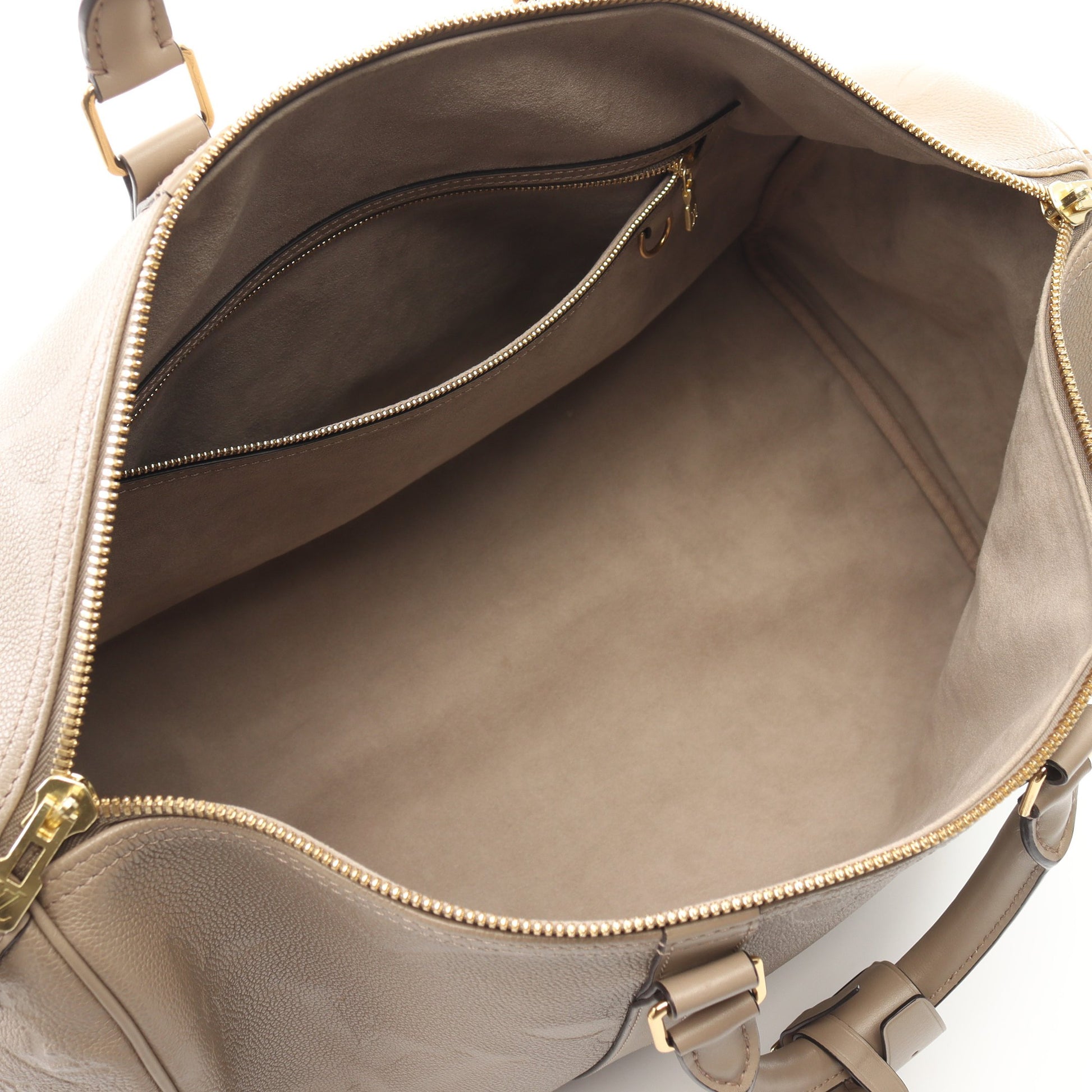 キーポル バンドリエール 45 モノグラムアンプラント トゥルトレール ボストンバッグ レザー グレーベージュ ルイヴィトン バッグ LOUIS VUITTON