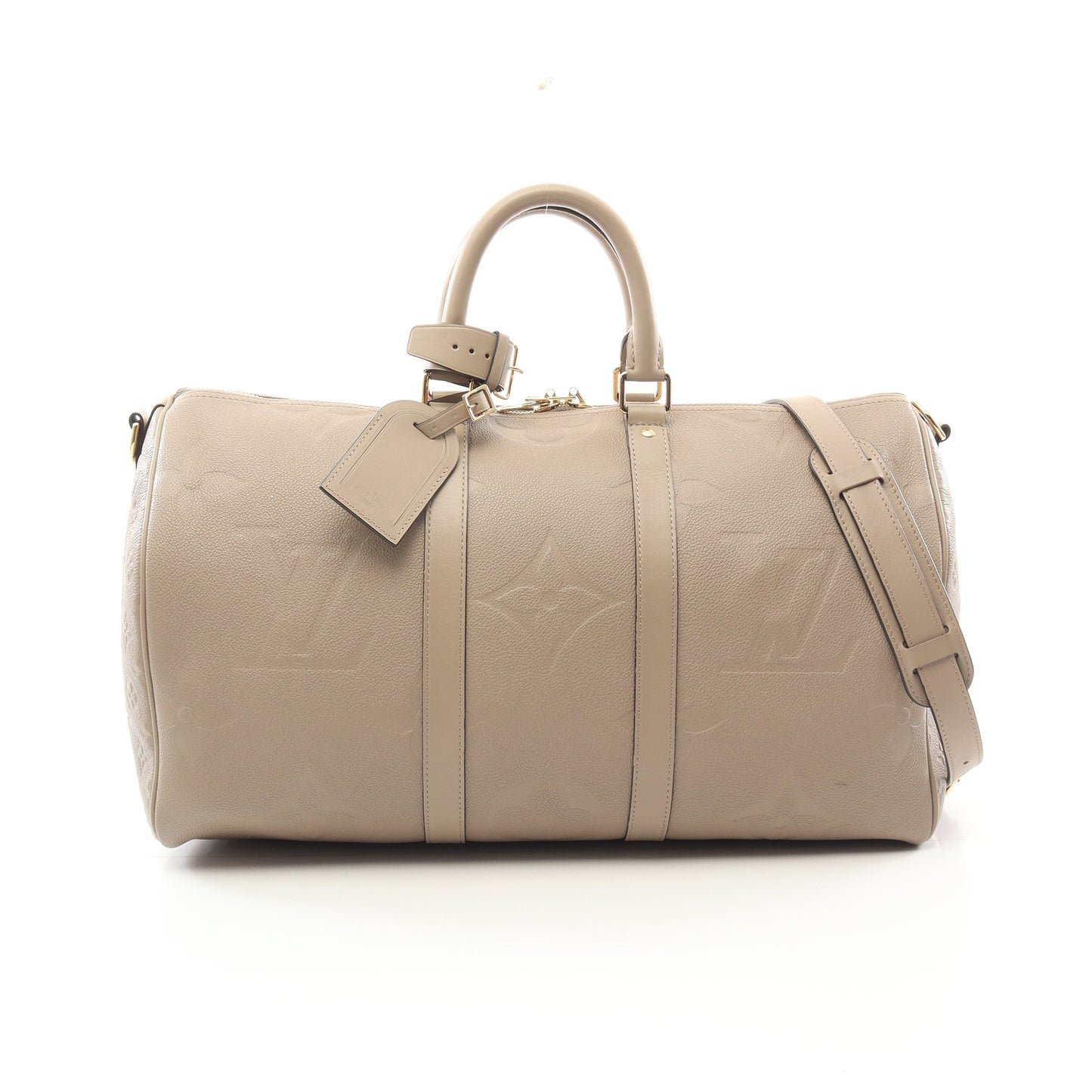 キーポル バンドリエール 45 モノグラムアンプラント トゥルトレール ボストンバッグ レザー グレーベージュ ルイヴィトン バッグ LOUIS VUITTON