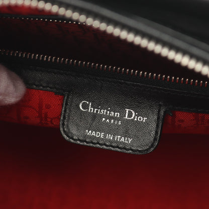 レディディオール カナージュ ラージ ハンドバッグ レザー ブラック 2WAY クリスチャンディオール バッグ Christian Dior