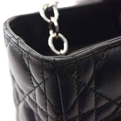 レディディオール カナージュ ラージ ハンドバッグ レザー ブラック 2WAY クリスチャンディオール バッグ Christian Dior