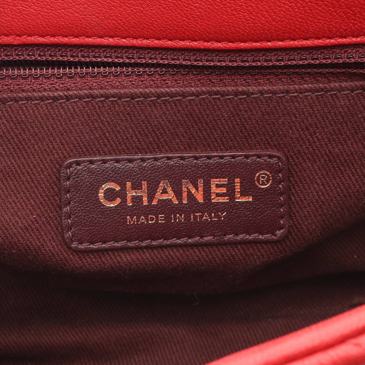 マトラッセ チェーンハンドバッグ レザー レッド ゴールド金具 2WAY シャネル バッグ CHANEL