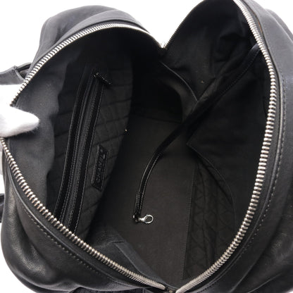 ココマーク ボーリングバッグ ハンドバッグ レザー ブラック シルバー金具 シャネル バッグ CHANEL