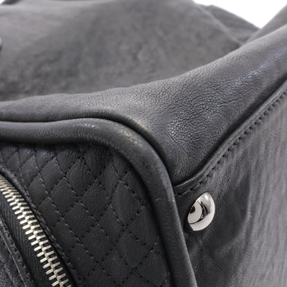 ココマーク ボーリングバッグ ハンドバッグ レザー ブラック シルバー金具 シャネル バッグ CHANEL