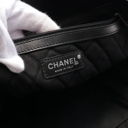 ココマーク ボーリングバッグ ハンドバッグ レザー ブラック シルバー金具 シャネル バッグ CHANEL