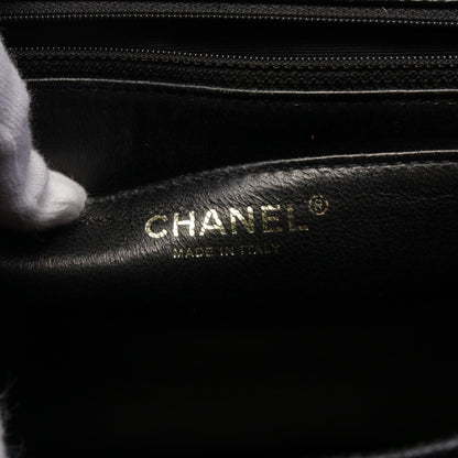 マトラッセ ハンドバッグ キャビアスキン ブラック ゴールド金具 シャネル バッグ CHANEL