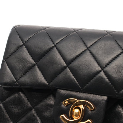 マトラッセ チェーンショルダーバッグ ラムスキン ブラック ゴールド金具 シャネル バッグ CHANEL
