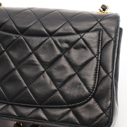 マトラッセ チェーンショルダーバッグ ラムスキン ブラック ゴールド金具 シャネル バッグ CHANEL