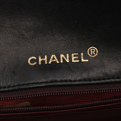 マトラッセ チェーンショルダーバッグ ラムスキン ブラック ゴールド金具 シャネル バッグ CHANEL