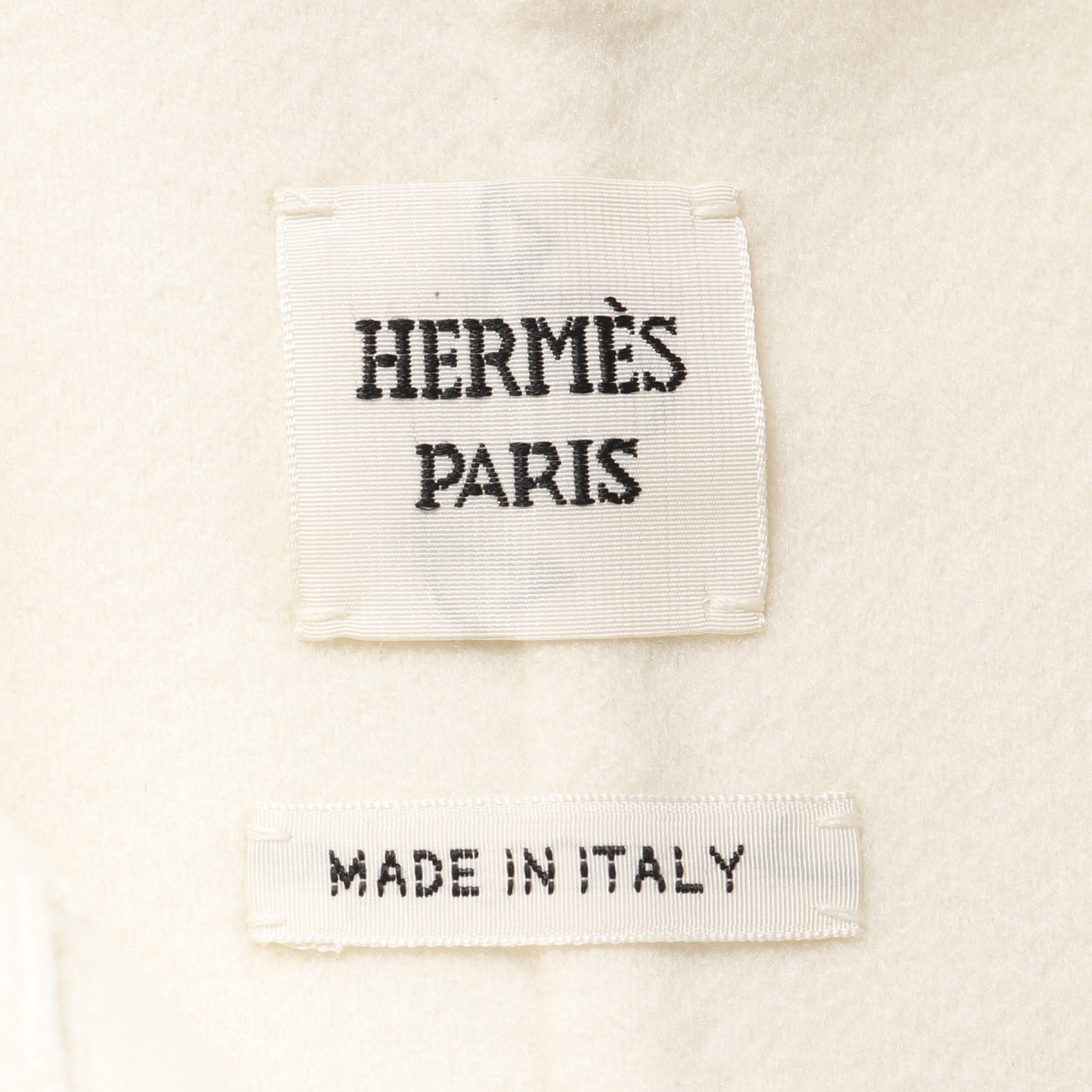 セリエボタン ショートコート ジャケット カシミヤ オフホワイト エルメス アウター HERMES