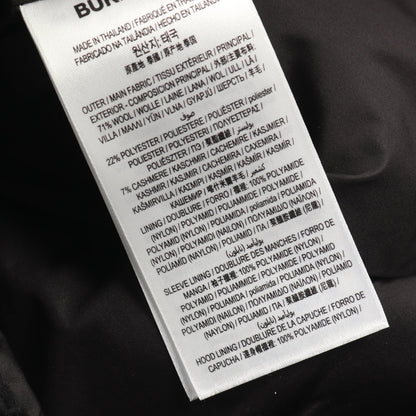 リングロゴ ボア コート ウール ブラック バーバリー アウター BURBERRY