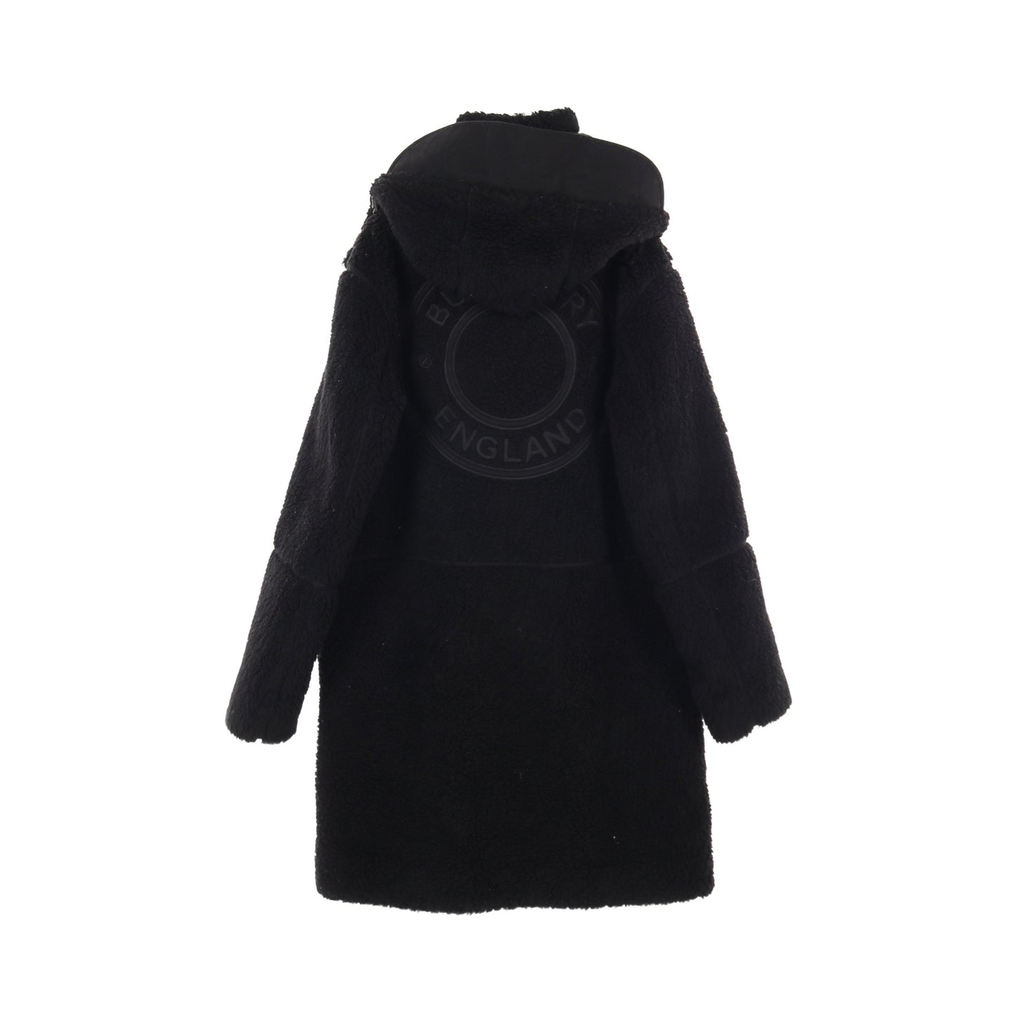 リングロゴ ボア コート ウール ブラック バーバリー アウター BURBERRY