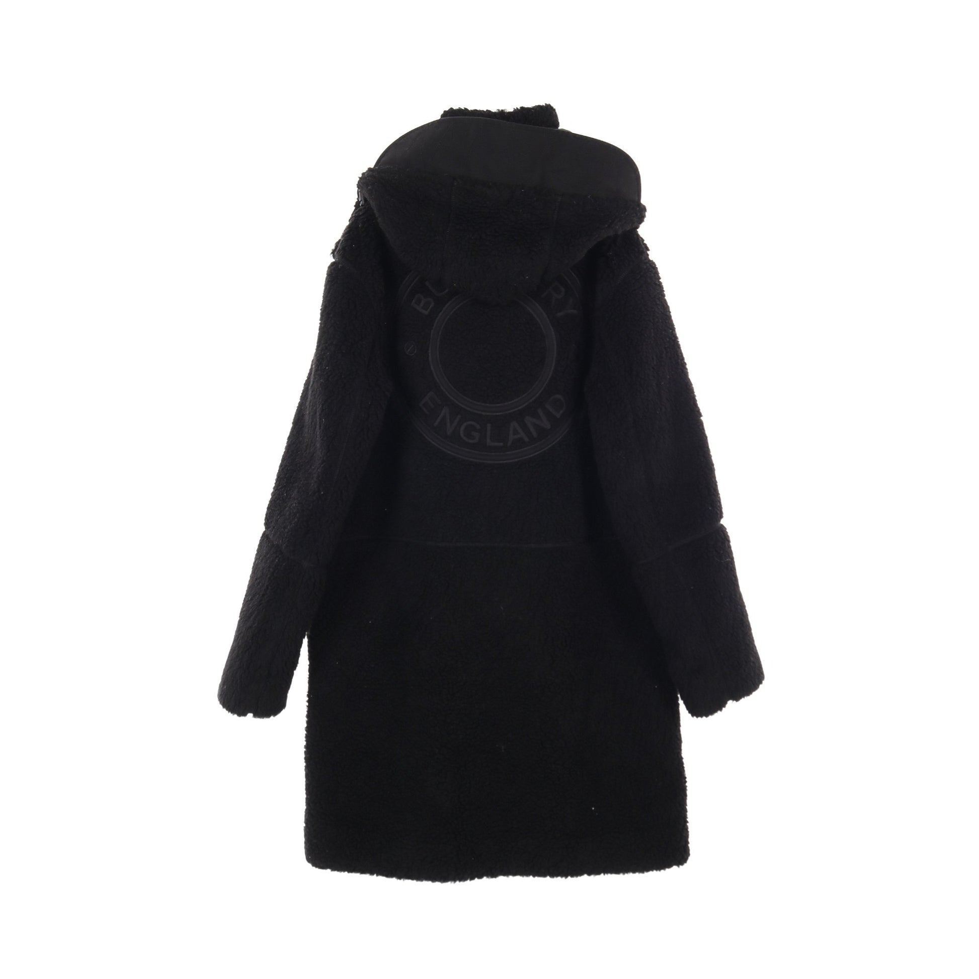 リングロゴ ボア コート ウール ブラック バーバリー アウター BURBERRY