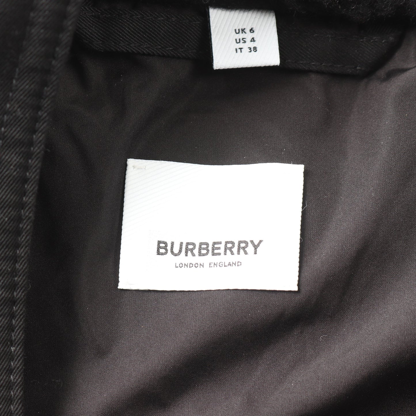 リングロゴ ボア コート ウール ブラック バーバリー アウター BURBERRY
