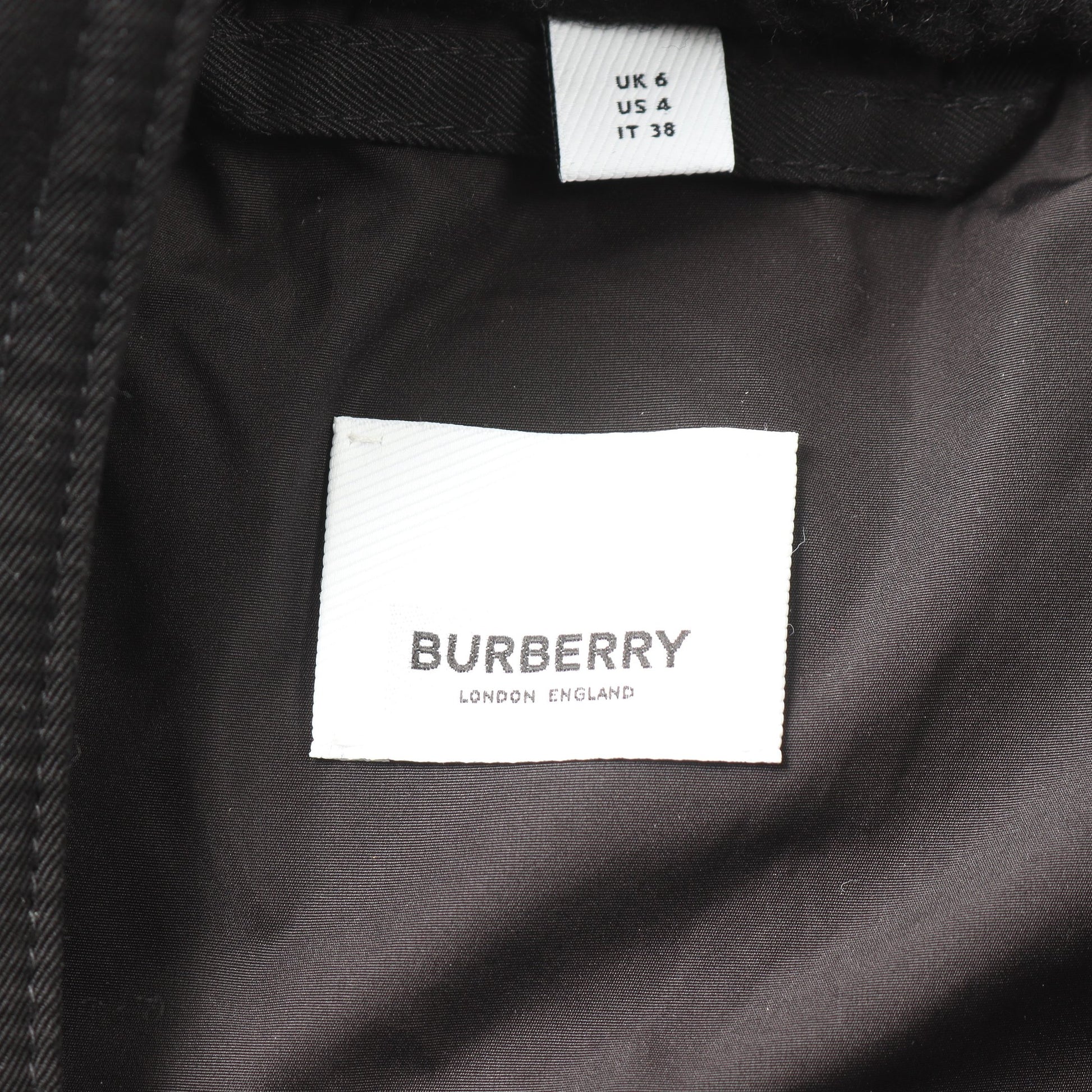 リングロゴ ボア コート ウール ブラック バーバリー アウター BURBERRY