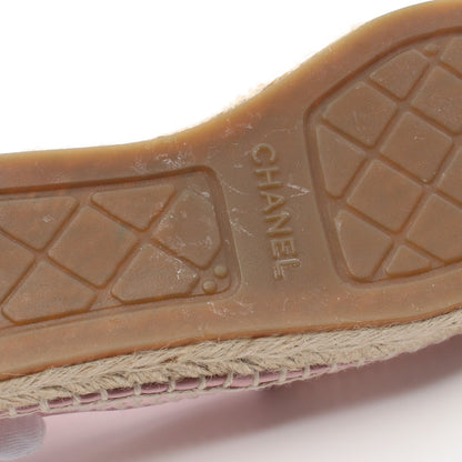 ココマーク エスパドリーユ スリッポン レザー ジュート ライトピンク ベージュ メッシュ シャネル シューズ CHANEL