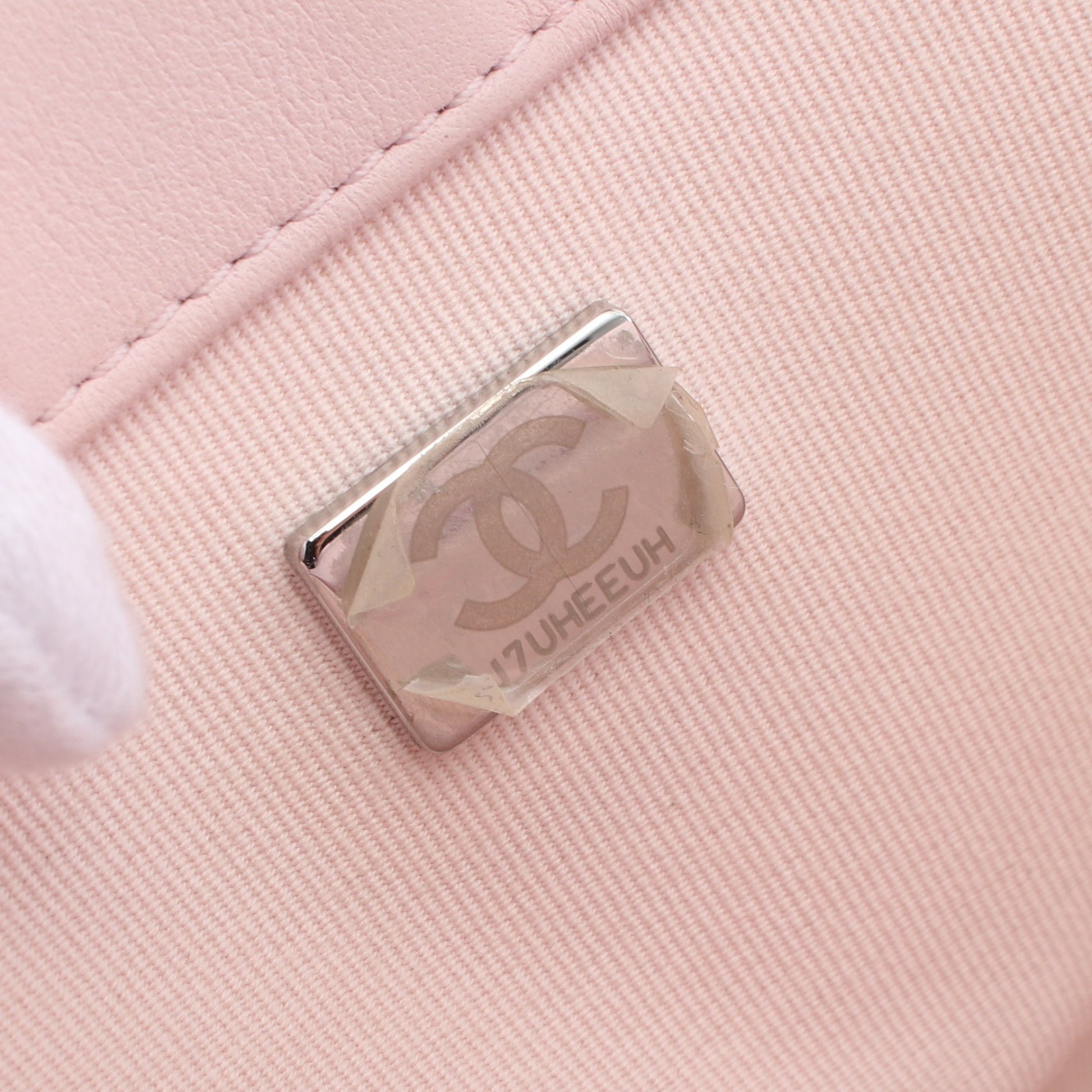 ボーイシャネル チェーンショルダーバッグ ラムスキン ライトピンク シルバー金具 シャネル バッグ CHANEL