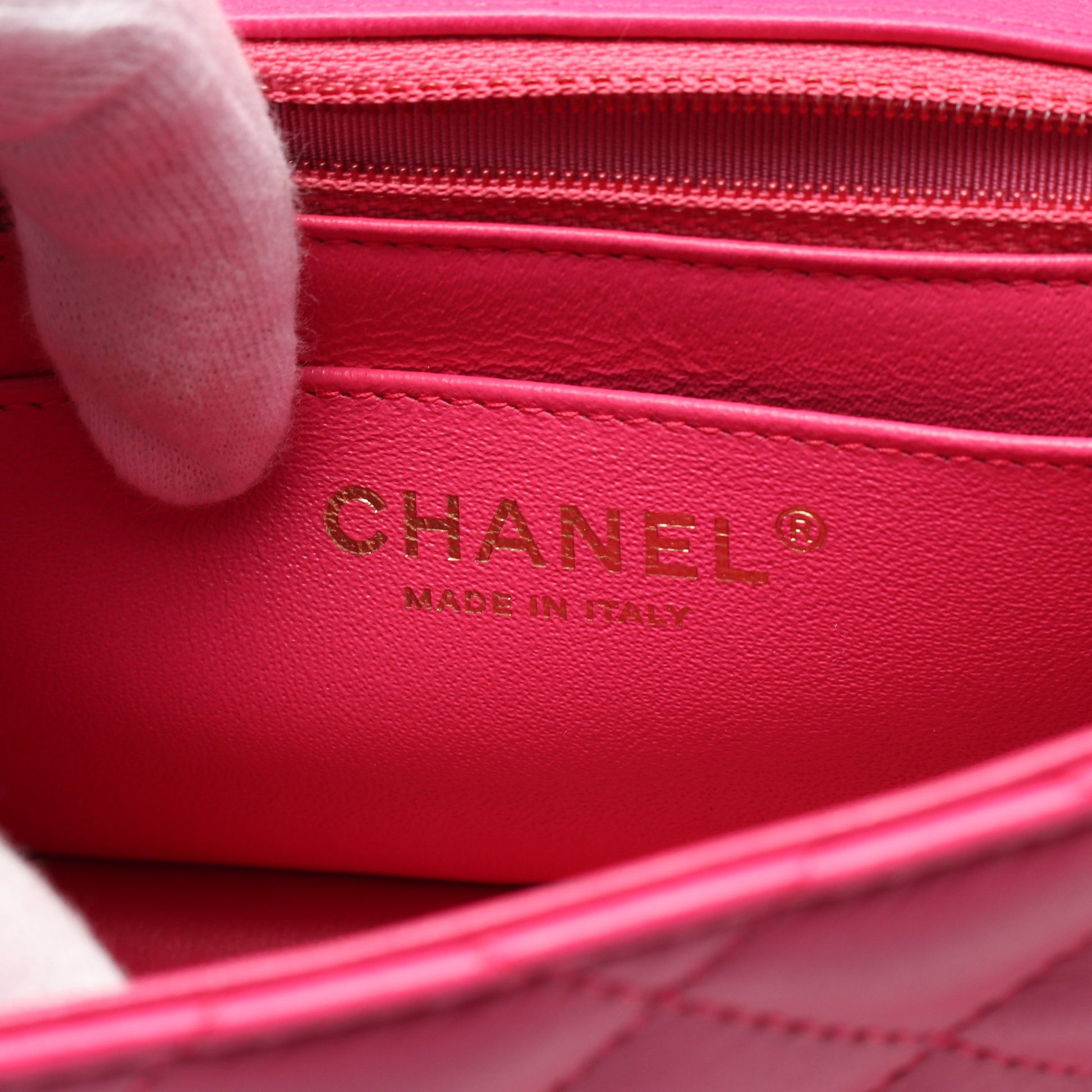 ミニマトラッセ チェーンショルダーバッグ レザー ピンク ゴールド金具 シャネル バッグ CHANEL